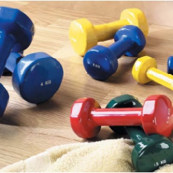 Aerobic and dance-dumbbells with PVC-cover 24499